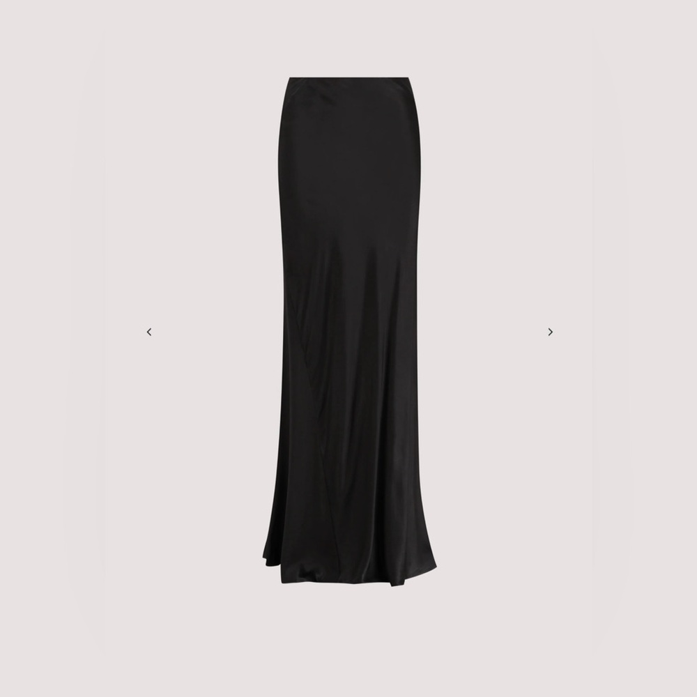DISSH Charli Black Satin Maxi Skirt